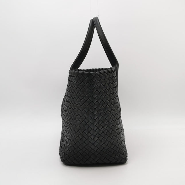 Bottega Veneta Reissued Cabat Intreccio Leather Tote Bag Black 40cm