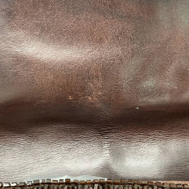 Sold Fendi Baguette Vintage Dark Chocolate Brown Glitter Beads