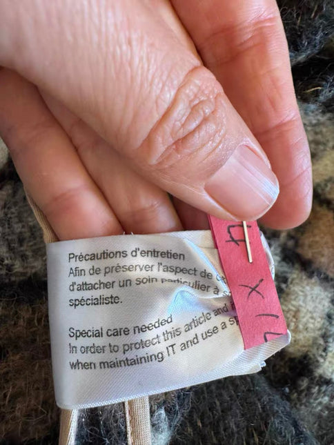 Chloé 2017 Fall/Winter Green Mohair Plaid Coat Oversized Fit Size S