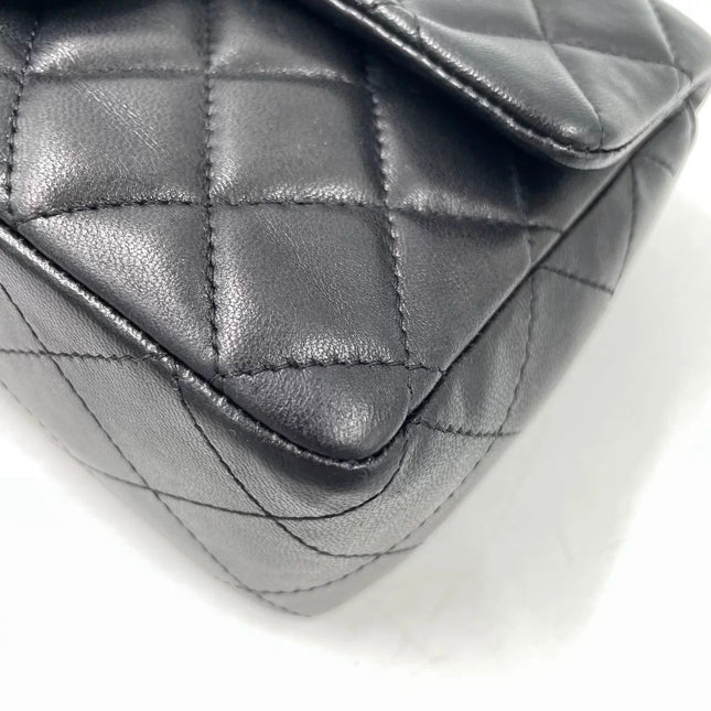 Chanel Classic Flap Mini Black Lambskin Silver Hardware 2011-12