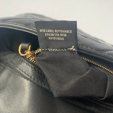 Sold Fendi Baguette Black Leather 3D FF Motif Crossbody bag Medium