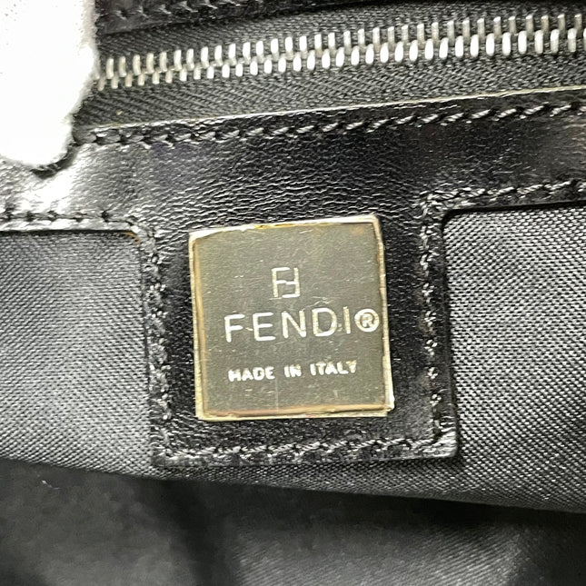 Fendi Brown and White Zebra Print Ponyhair Tote with Metal Plates