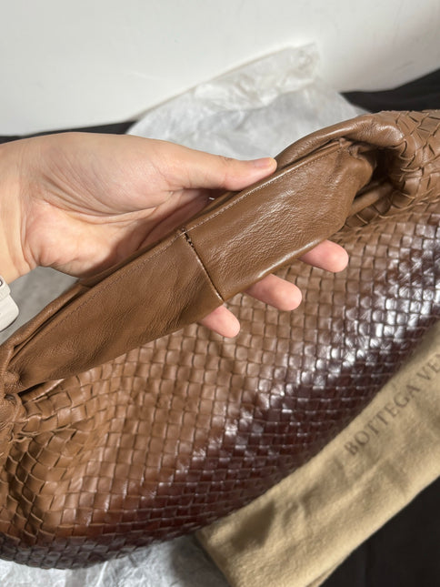 Bottega Veneta Belly Hobo Intreccio Leather Two-tone Brown Large 50cm
