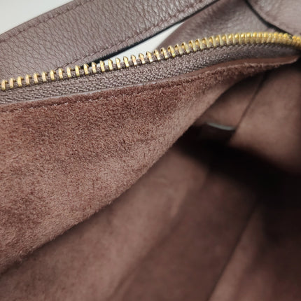 CELINE Romy Medium Hickory Brown Calfskin Leather Shoulder Bag