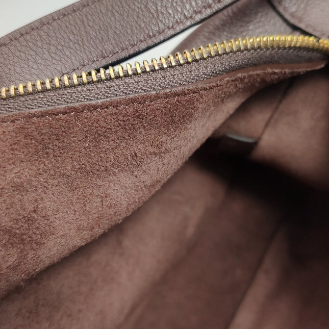 CELINE Romy Medium Hickory Brown Calfskin Leather Shoulder Bag