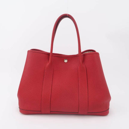 Hermes Garden Party 36 Red Calfskin Leather Handbag 2015-Luxbags