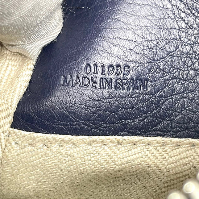 Loewe Braided Puzzle Small Woven Navy Leather Crossbody Bag