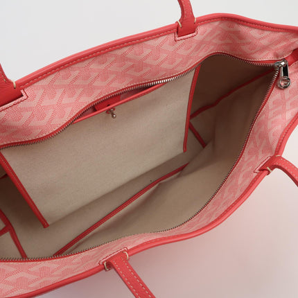 Goyard Artois Tote PM Medium Pink With Zipper and Reinforced Corners 2018