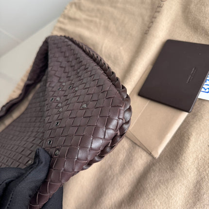 Sold Bottega Veneta Hobo Bag Large Dark Chocolate Brown Lambskin with Studs 47cm