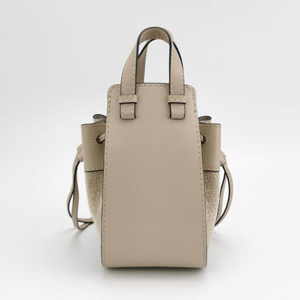 Sold Loewe Hammock Mini Beige Calfskin Leather Top Handle Crossbody Bag