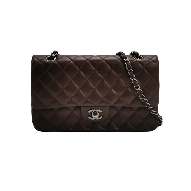 Chanel Timeless Classic Flap Medium Purple Lambskin Leather Silver Hardware 2011-2012