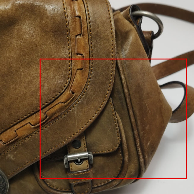 Dior Vintage Gaucho Mini Brown Leather Crossbody Bag 2006