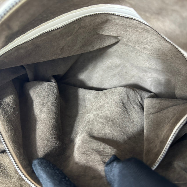 Bottega Veneta Maxi Convertible Tote Bag White Leather Two-way Carry 50cm