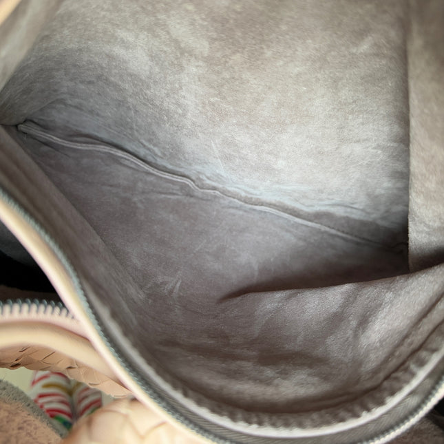 Bottega Veneta Veneta Hobo Intrecciato Light Almond Pink Intrecciato Leather Bag 48cm