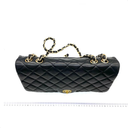 Chanel Classic Flap Maxi 2011 Black Lambskin Leather Single Flap with Gold Hardware