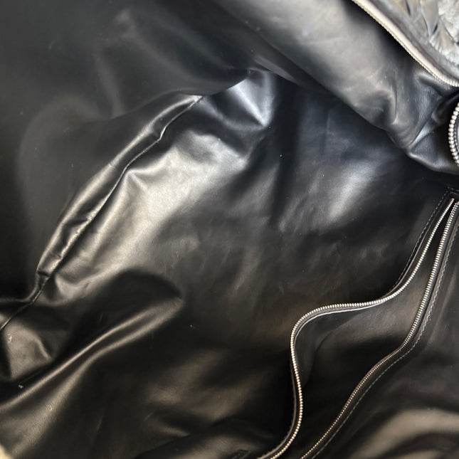 Bottega Veneta Jodie Medium Black Lambskin Leather Silver Hardware