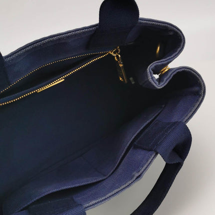 Sold Prada Canape Canvas Tote Small Navy with Strap