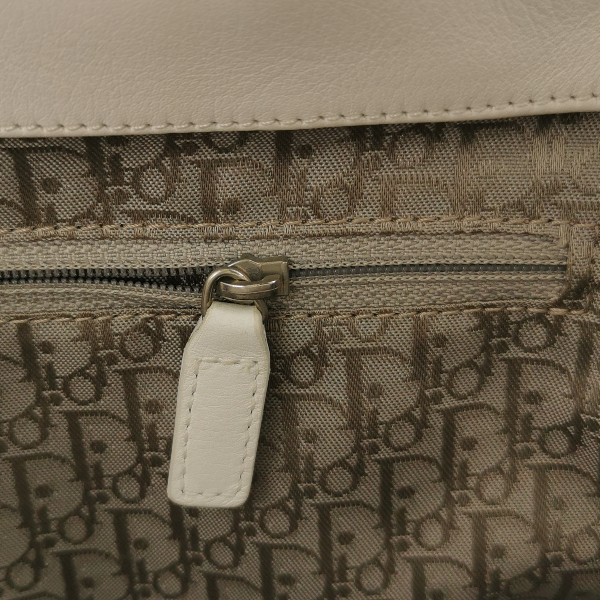 Sold Dior Cannage Leather Tote Bag White 2005 with Silver Hardware