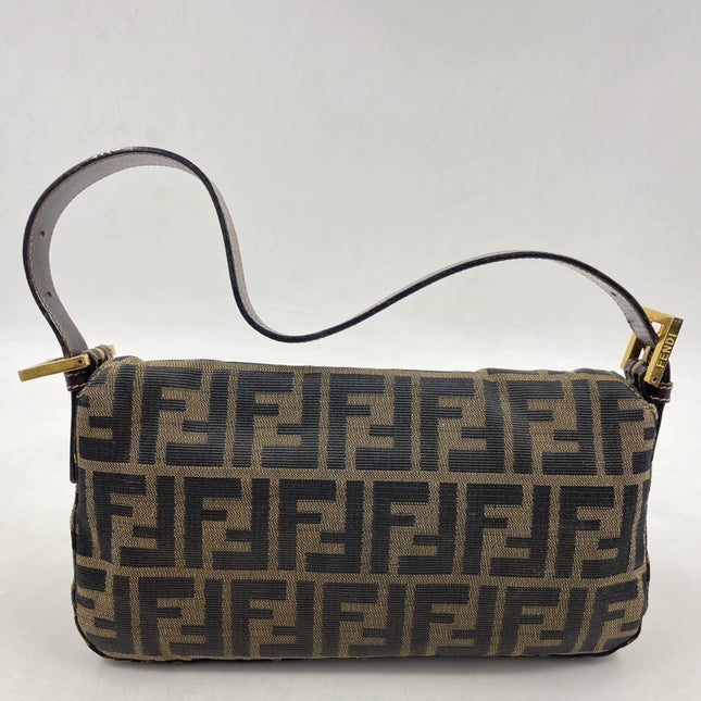 Sold Fendi Baguette Classic Zucca Print Monogram Gold-tone Hardware