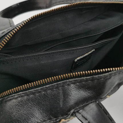 Sold Chanel Surpique Zip Around Satchel Black Quilted Wild Stitch Leather Large