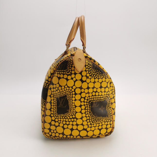 Louis Vuitton Kusama Town Speedy 30 Yellow Top Handle Bag