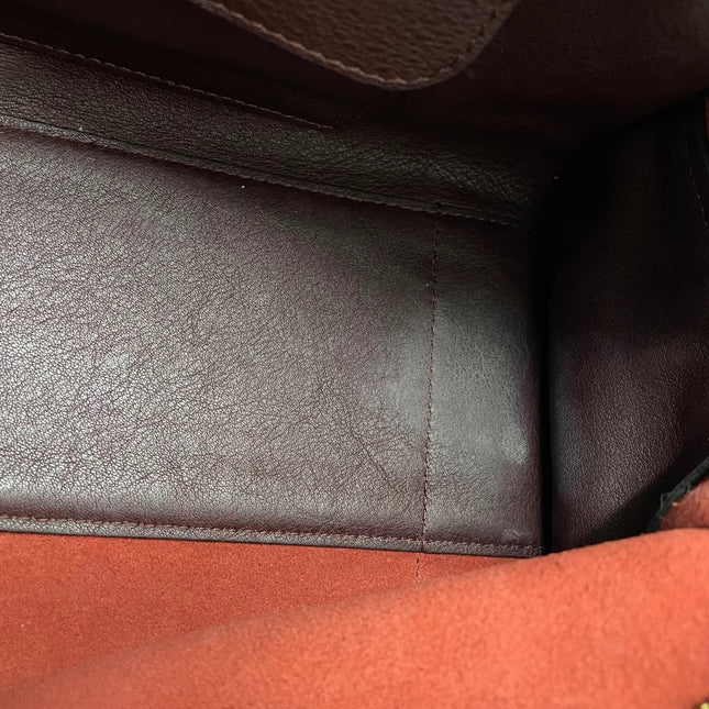 Loewe Amazona 28 in Burgundy Calfskin Leather and Gold-tone Hardware