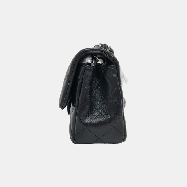Chanel Classic Flap Mini Black Lambskin Silver Hardware
