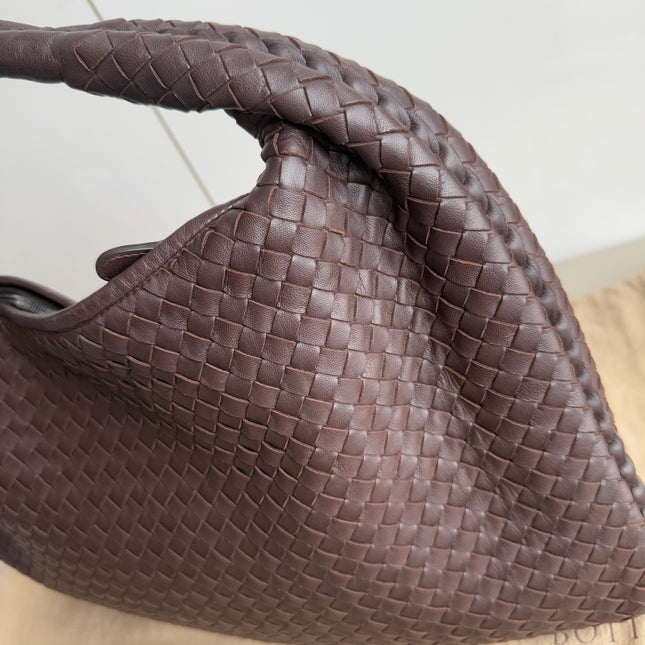 Bottega Veneta Hobo Bag Large Milk Chocolate Brown Lambskin leather 47cm