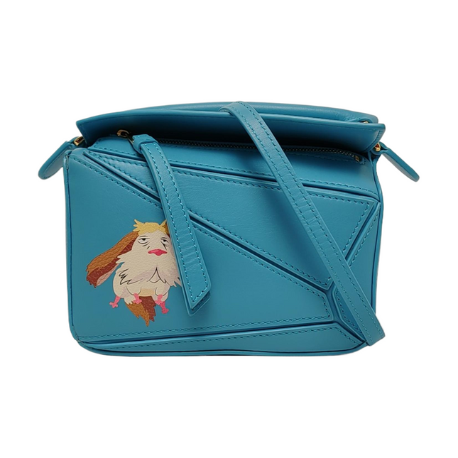 Loewe x Howl's Moving Castle Studio Ghibli Collection Puzzle Mini Blue Flying Dog-Luxbags