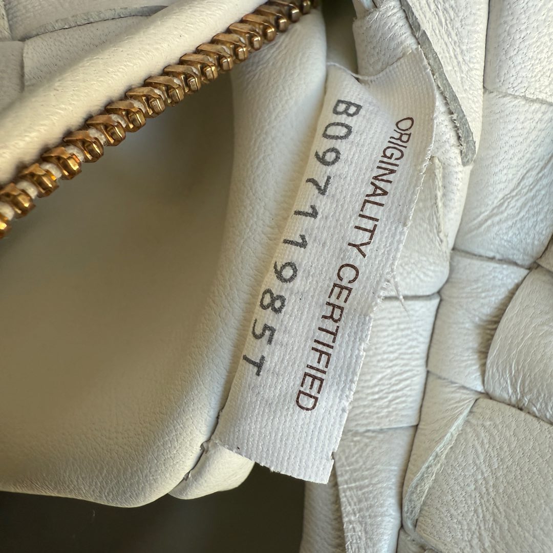 Bottega Veneta Jodie Mini White Leather Gold Hardware