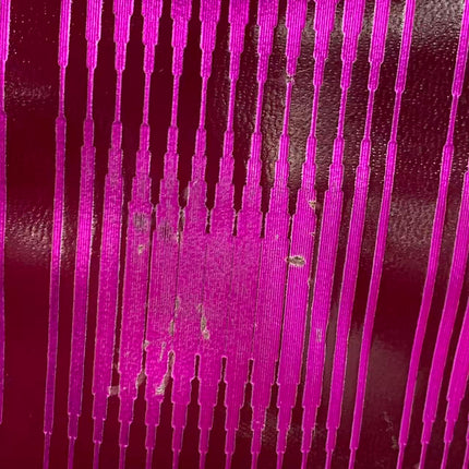 Fendi Baguette Pink Patent Leather Striped Gold Hardware Shoulder Bag