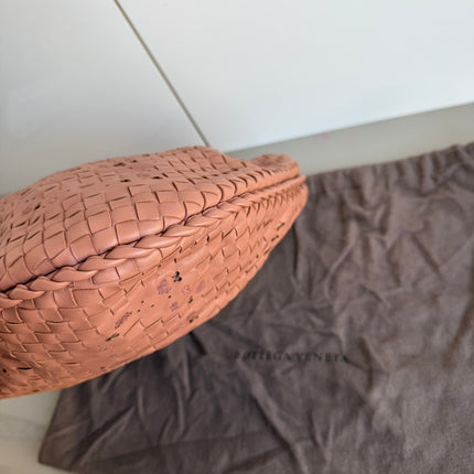 Bottega Veneta Hobo Bag Leather Beige Small 40cm Butterfly Cutout