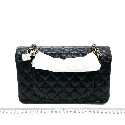 Chanel Classic Flap Medium Black Caviar Leather with 24k Gold Hardware, 2008-2009
