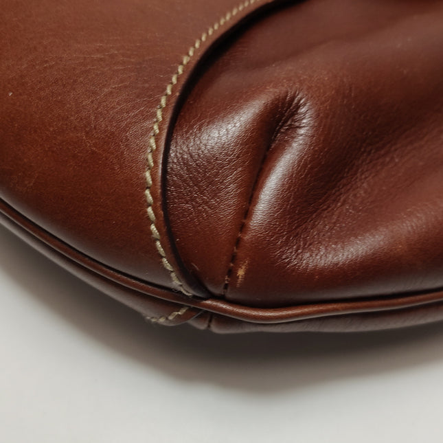 Gucci Bamboo Amalfi Hobo Horsebit Shoulder Bag Brown Leather