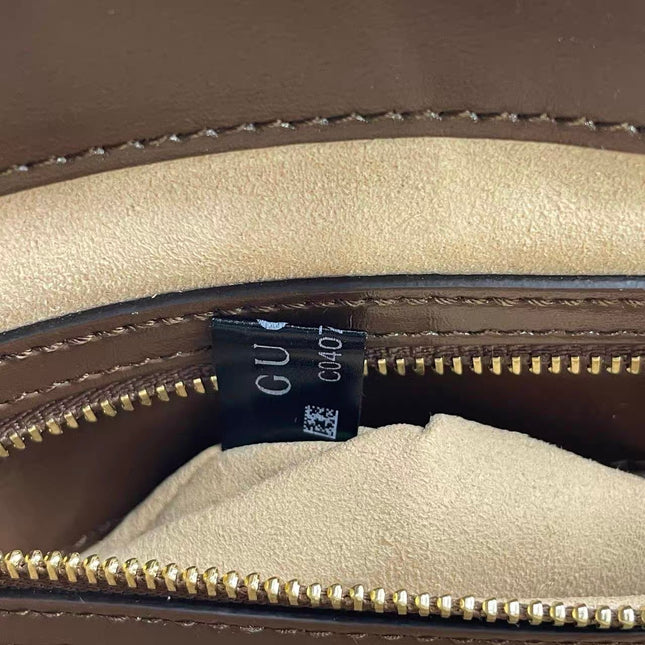 Gucci Jackie 1961 Small Brown Smooth Leather Bag