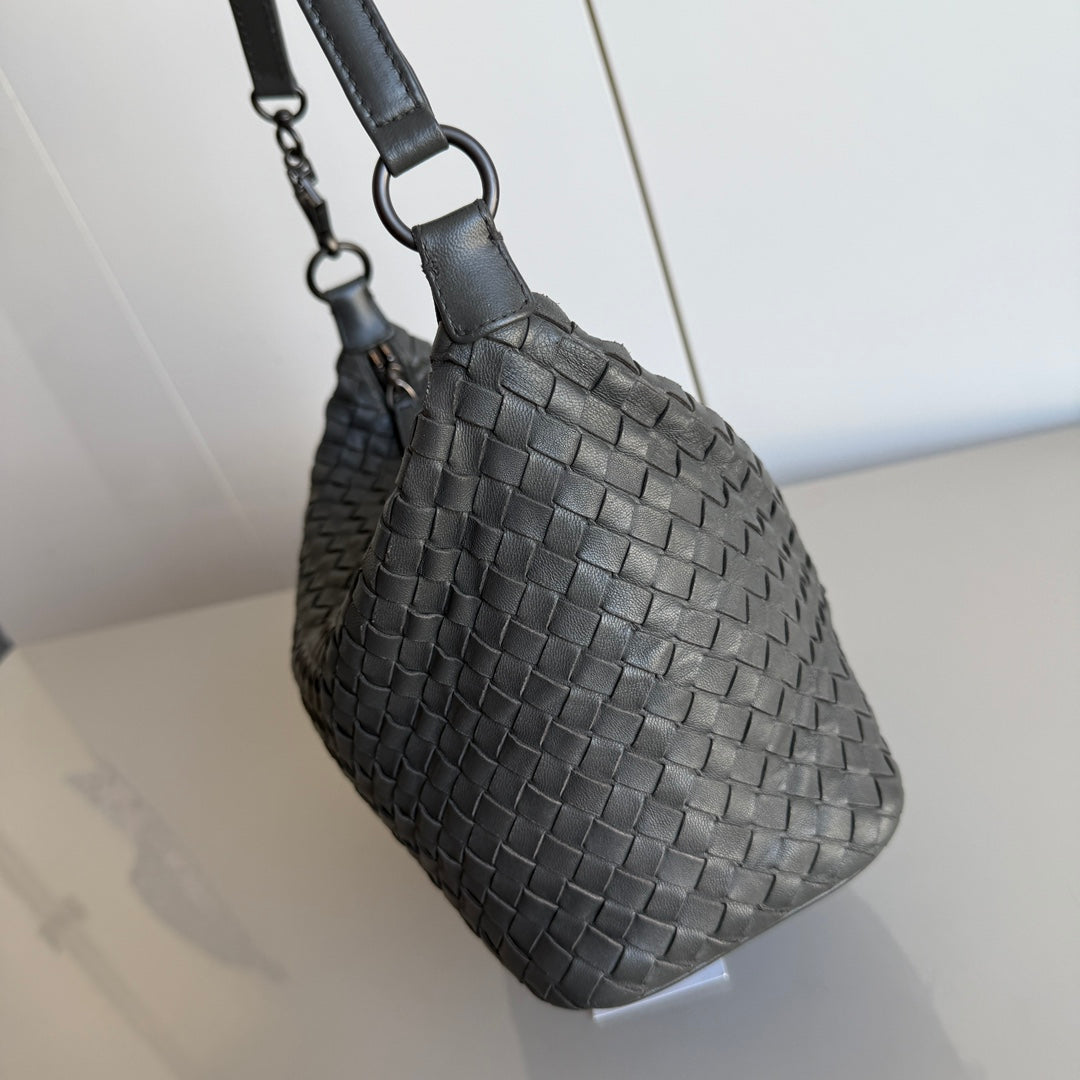 Bottega Veneta Sloane Shoulder Bag Grey Small 25cm