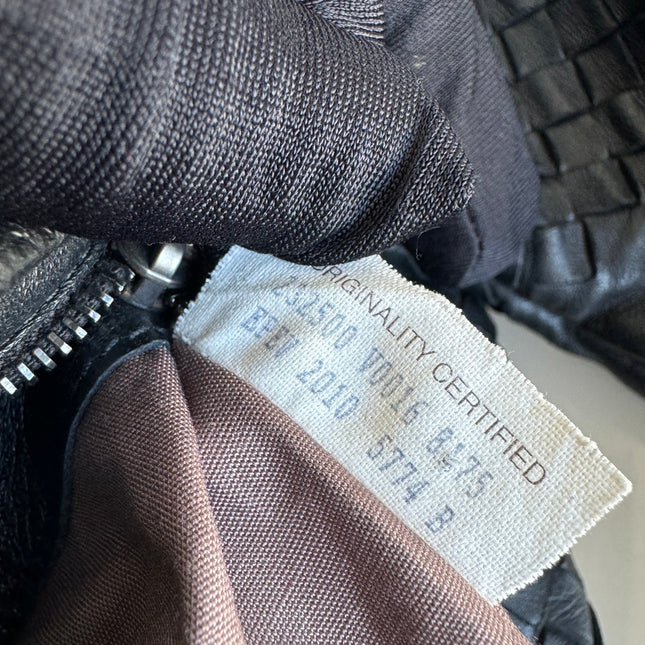 Sold Bottega Veneta Belly Hobo Intrecciato Leather Black Large 52cm