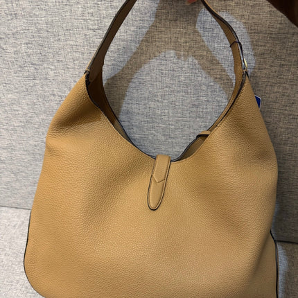 Gucci Jackie Beige Sand Leather Silver Hardware