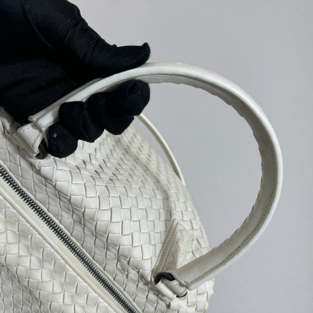 Bottega Veneta Maxi Convertible Tote Bag White Leather Two-way Carry 50cm