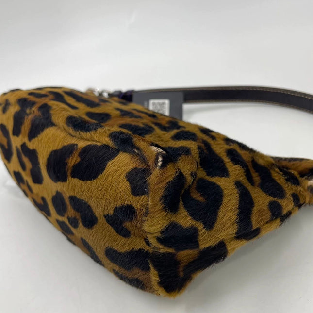 Prada Leopard Print Pony-style Calfskin Mini Clutch