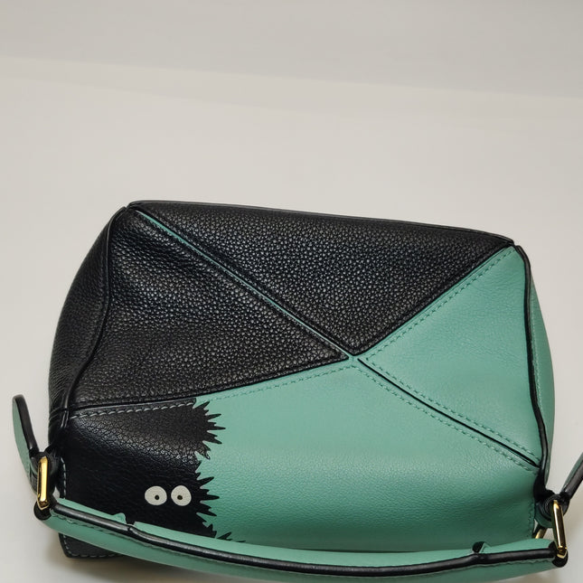 Loewe x Studio Ghibli Collection Susuwatari Mini Puzzle Green Crossbody Bag