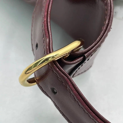 Gucci Jackie 1961 Small Burgundy Suede and Leather Bag