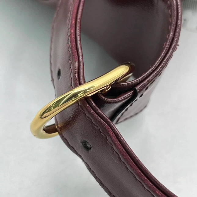 Gucci Jackie 1961 Small Burgundy Suede and Leather Bag