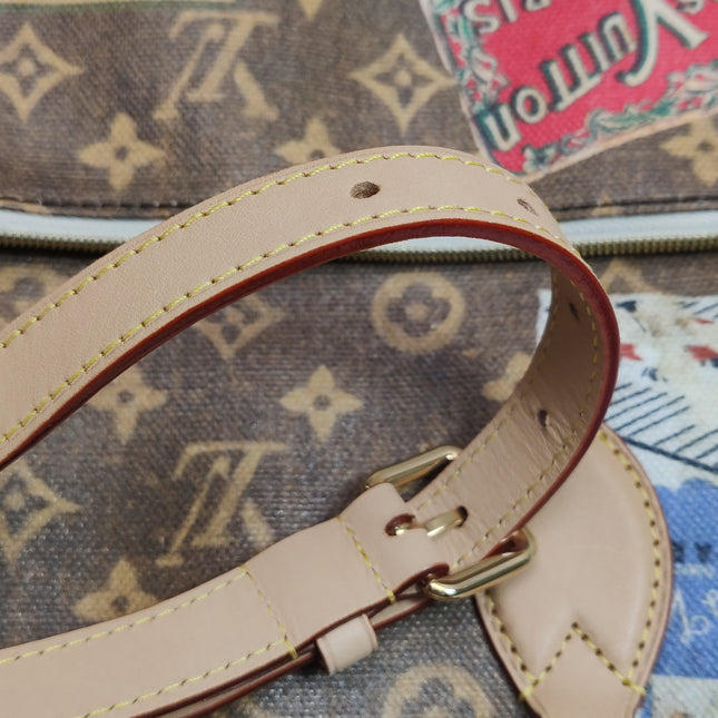 Louis Vuitton OnTheGo Large Hotel Labels Brown Monogram Crossbody Tote
