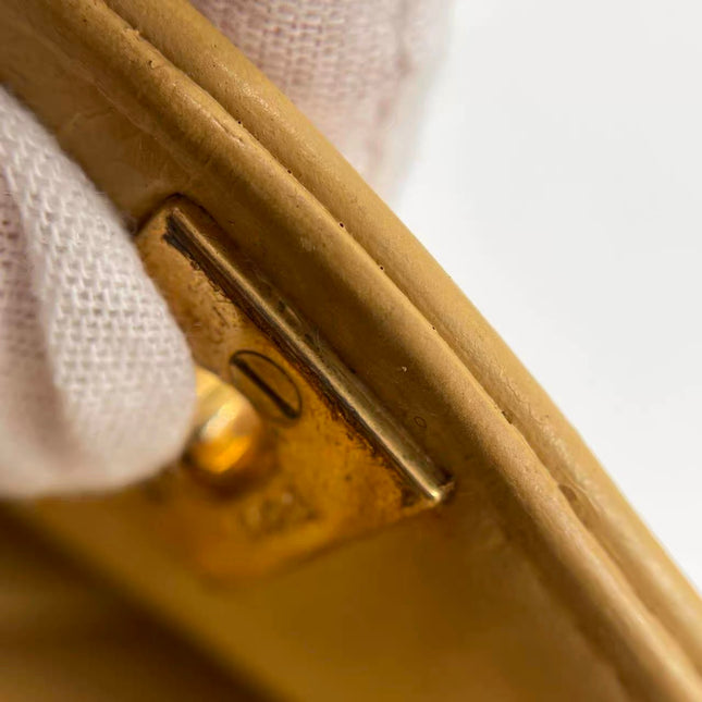 Chanel Diana CC Flap Bag Small Vintage Yellow Lambskin Leather with 24k Gold HW, 1991-1994