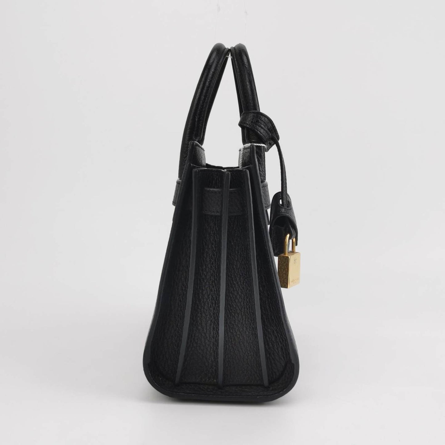 Sold Saint Laurent Sac De Jour Nano Black Leather Handbag