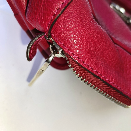 Sold Loewe Amazona 36 Large in Red Leather and Silver tone Hardware