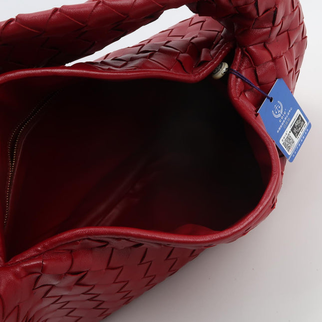 Bottega Veneta Hop Hobo Large Red Intrecciato Leather 45cm