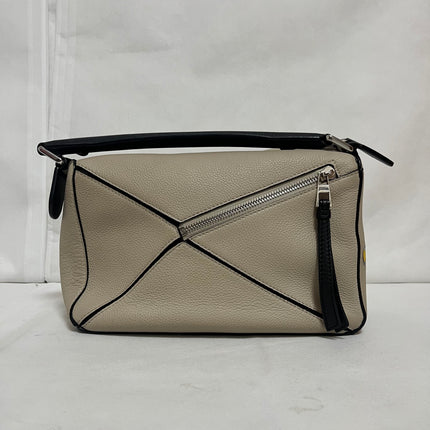 Loewe Puzzle Small Beige Herbarium Holiday Collection Calfskin Leather Crossbody Bag