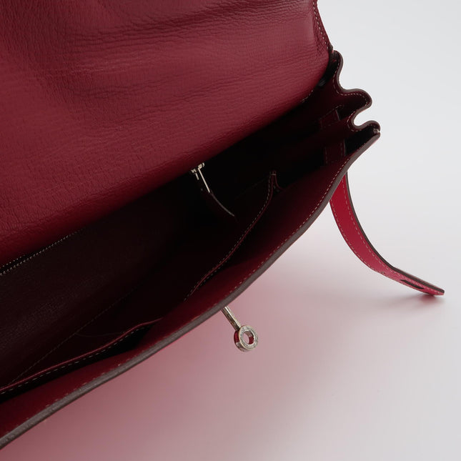 Hermes Kelly 32 Retourne E5 Rose Tyrien Pink Epsom Leather Palladium Hardware 2011